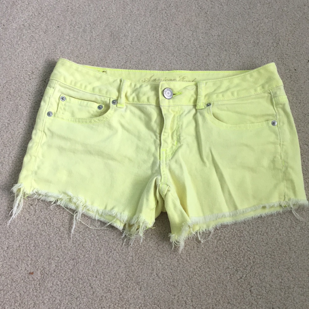 American Eagle Neon Yellow Shorts
